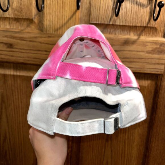 Adidas Tie Dye Hats White Pink Cap Adult Athletic Everyday Adjustable (2 hats) - Picture 10 of 11